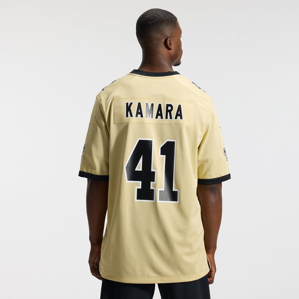 Men's New Orleans Saints Alvin Kamara Nike Gold Gameday Golds Alternate Game Player Jersey - Image 4