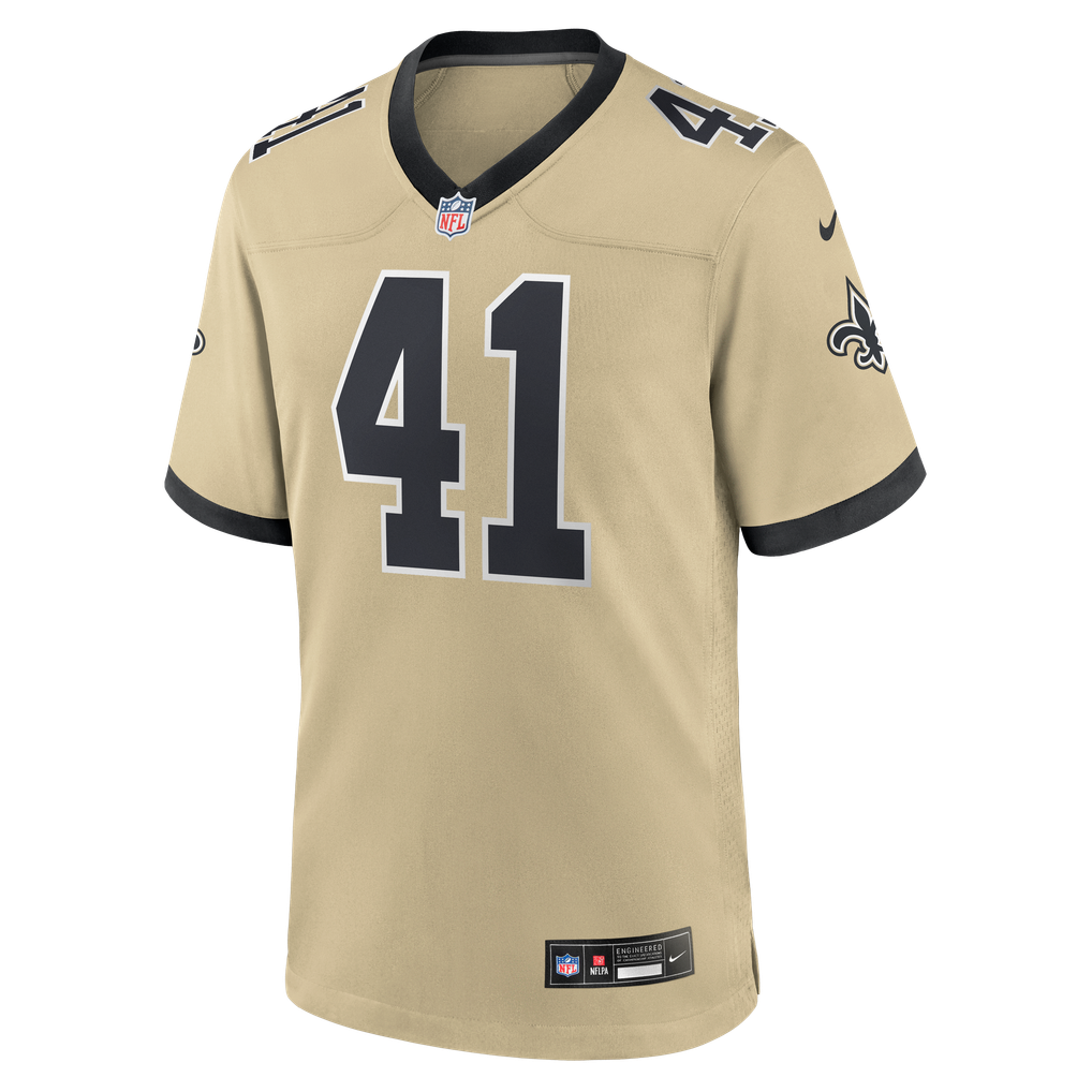 Men's New Orleans Saints Alvin Kamara Nike Gold Gameday Golds Alternate Game Player Jersey - Image 7