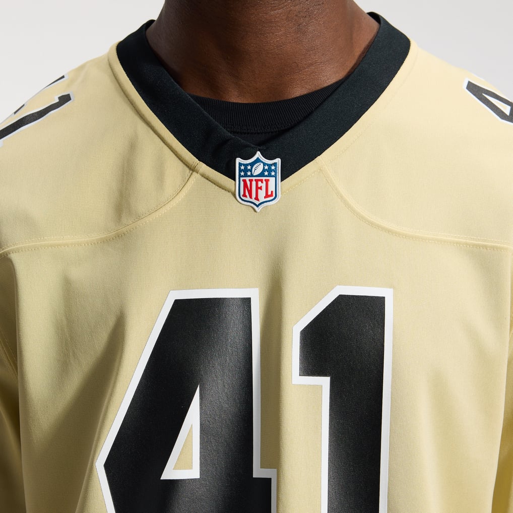 Men's New Orleans Saints Alvin Kamara Nike Gold Gameday Golds Alternate Game Player Jersey - Image 10