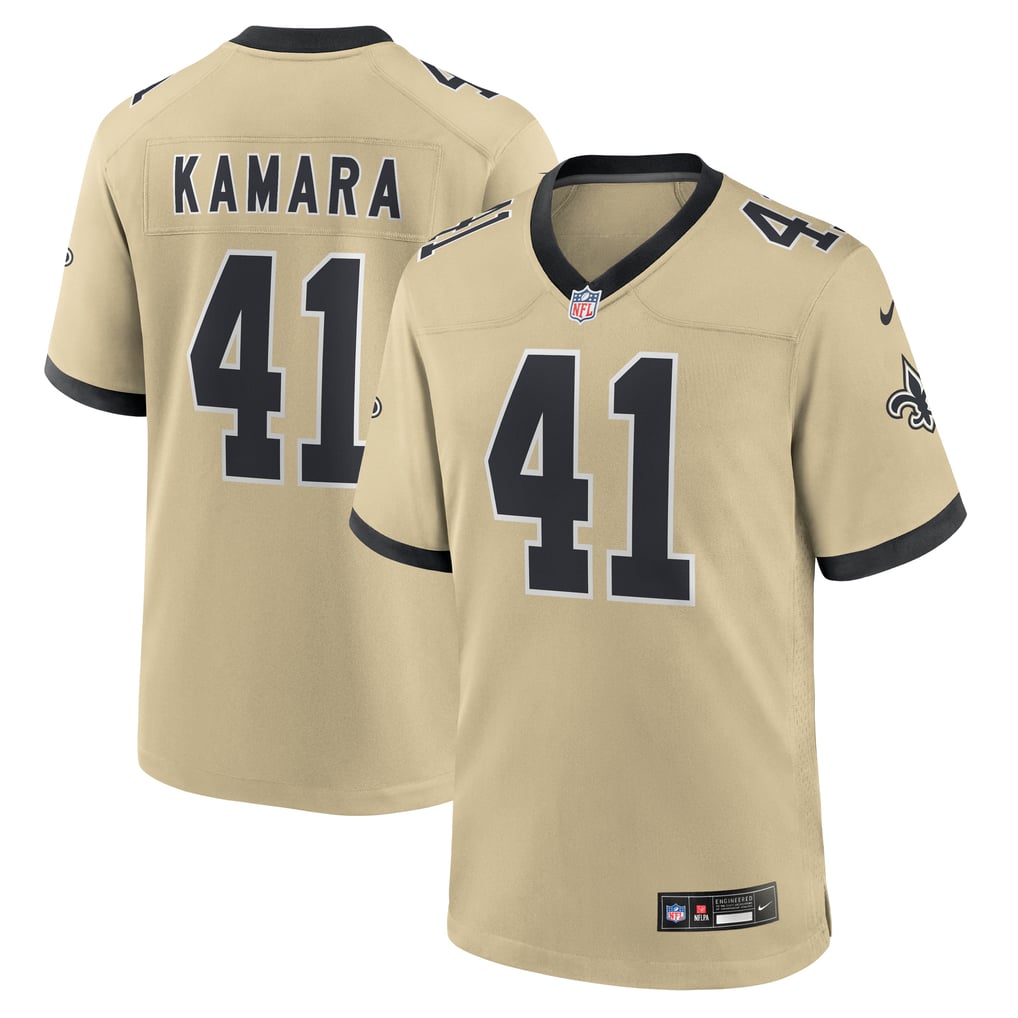 Men's New Orleans Saints Alvin Kamara Nike Gold Gameday Golds Alternate Game Player Jersey - Image 1