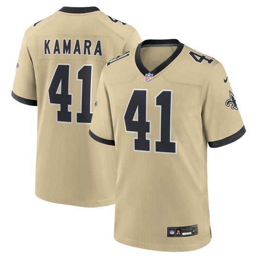 Men's New Orleans Saints Alvin Kamara Nike Gold Gameday Golds Alternate Game Player Jersey - Image 1