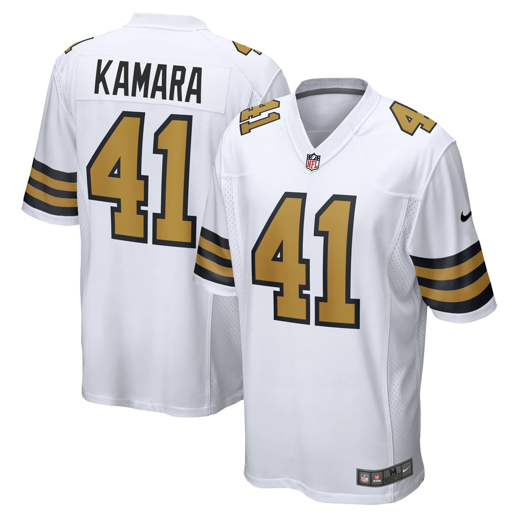 Men's New Orleans Saints Alvin Kamara Nike  White Alternate Game Jersey - Image 2