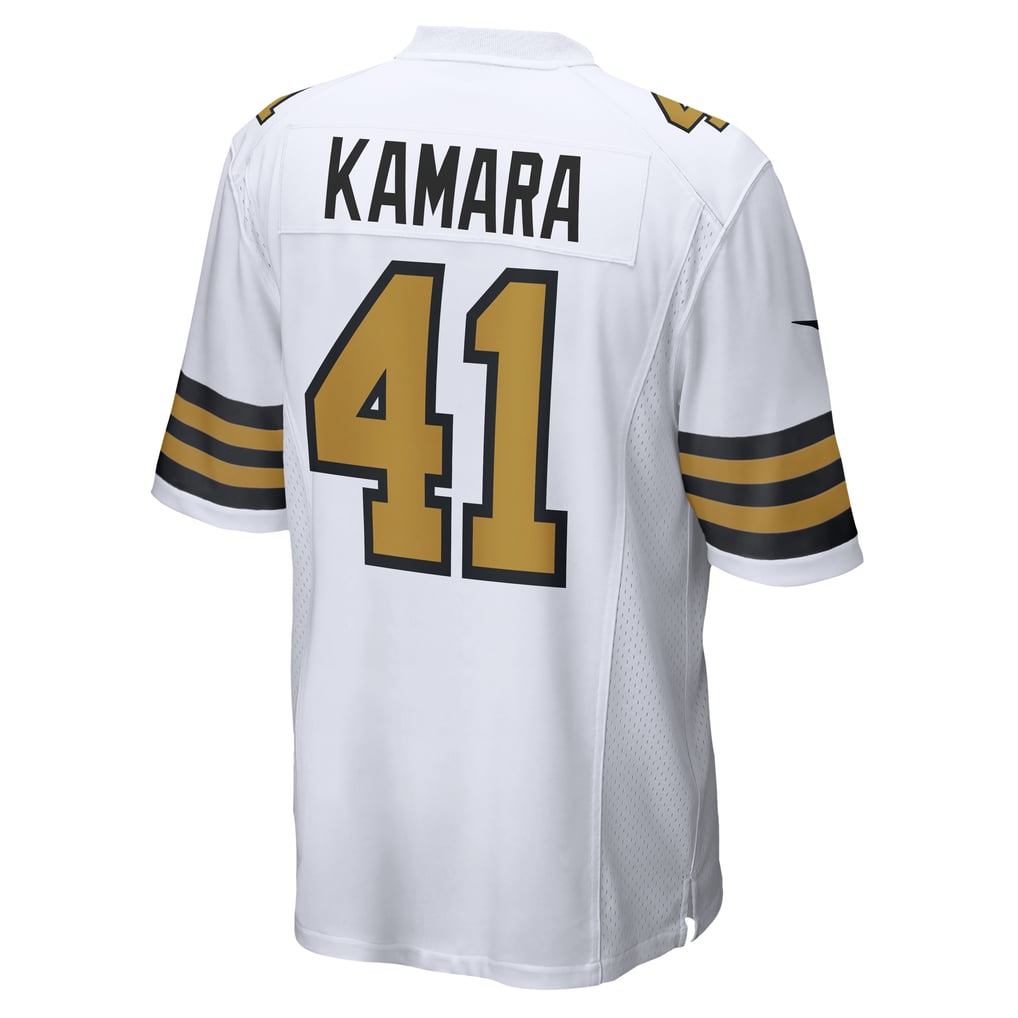 Men's New Orleans Saints Alvin Kamara Nike  White Alternate Game Jersey - Image 4