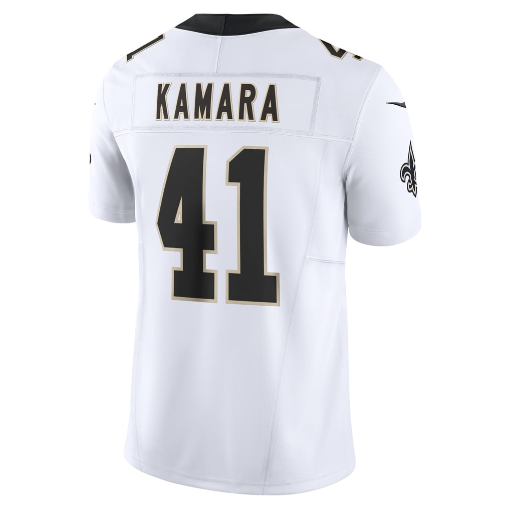 Men's New Orleans Saints Alvin Kamara Nike White Vapor F.U.S.E. Limited Jersey - Image 4