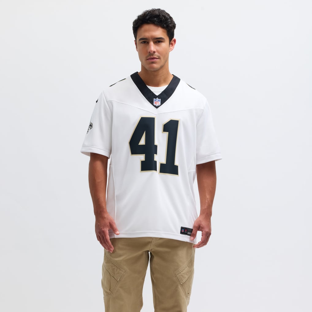 Men's New Orleans Saints Alvin Kamara Nike White Vapor F.U.S.E. Limited Jersey - Image 5