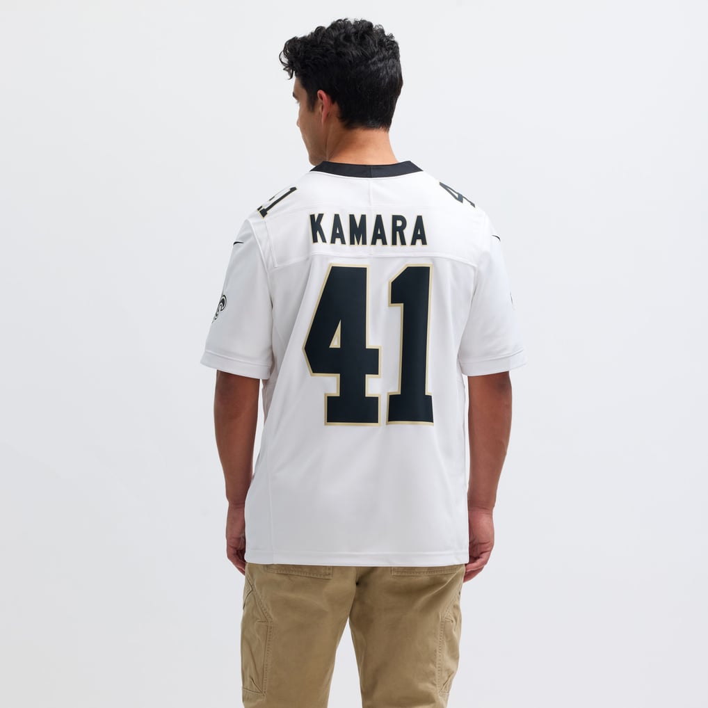 Men's New Orleans Saints Alvin Kamara Nike White Vapor F.U.S.E. Limited Jersey - Image 6