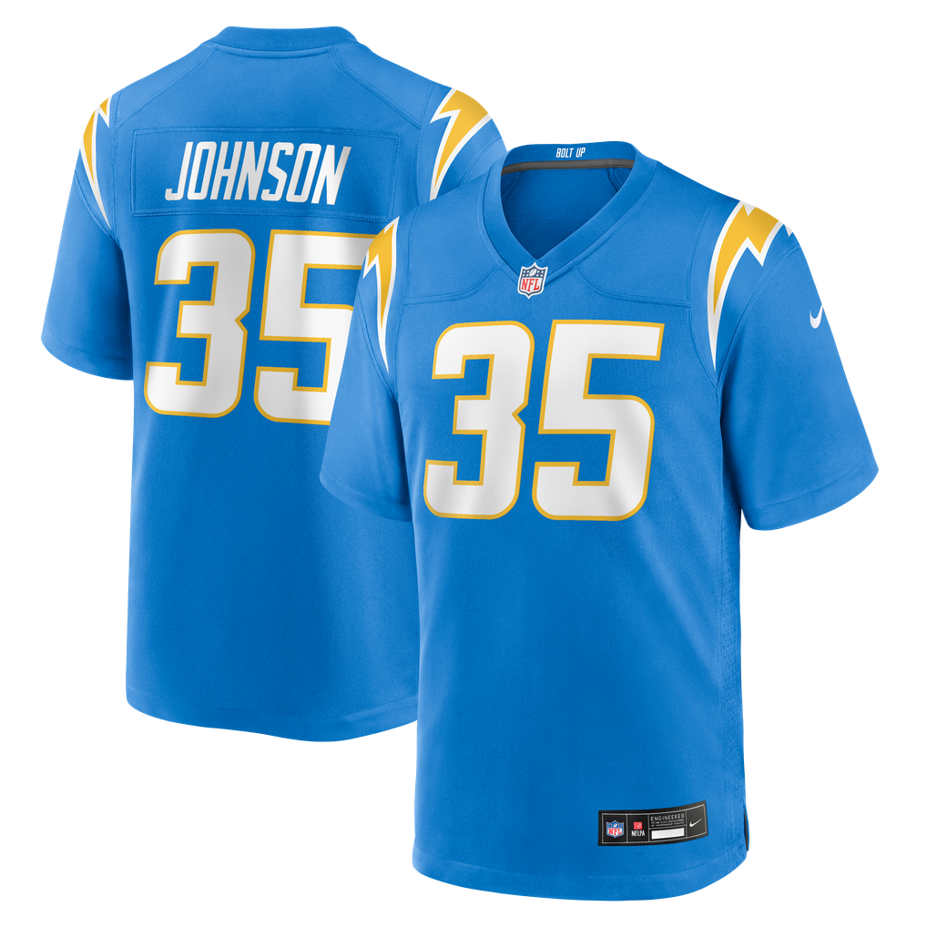 Men's Los Angeles Chargers Amar Johnson Nike Powder Blue Team Game Jersey - Image 2