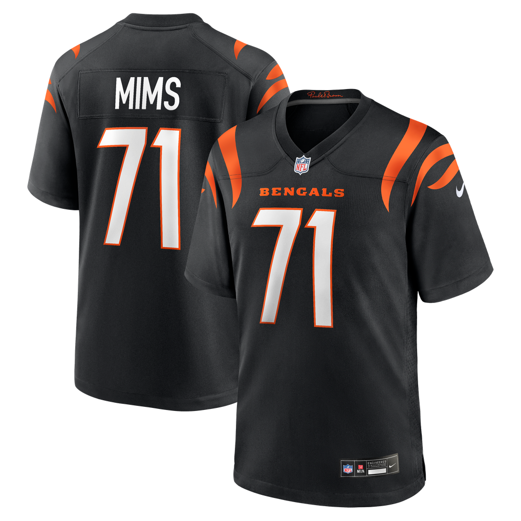 Men's Cincinnati Bengals Amarius Mims Nike Black Player Game Jersey - Image 1