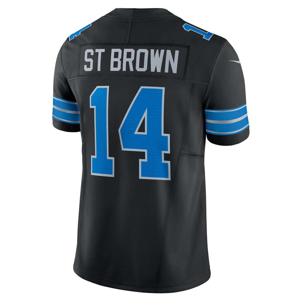 Men's Detroit Lions Amon-Ra St. Brown Nike Black 2nd Alternate Vapor F.U.S.E. Limited Jersey - Image 4