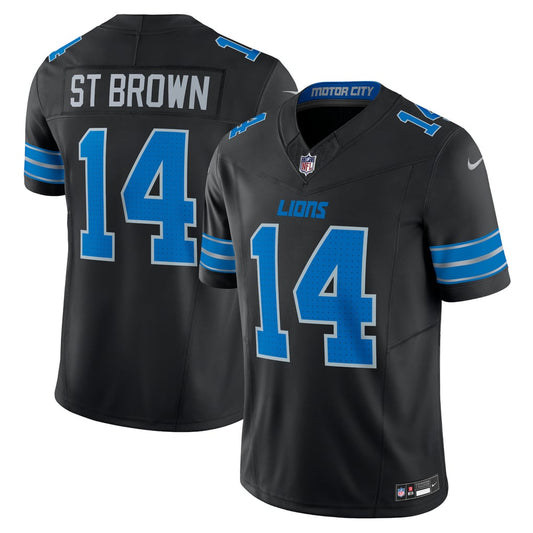 Men's Detroit Lions Amon-Ra St. Brown Nike Black 2nd Alternate Vapor F.U.S.E. Limited Jersey - Image 1