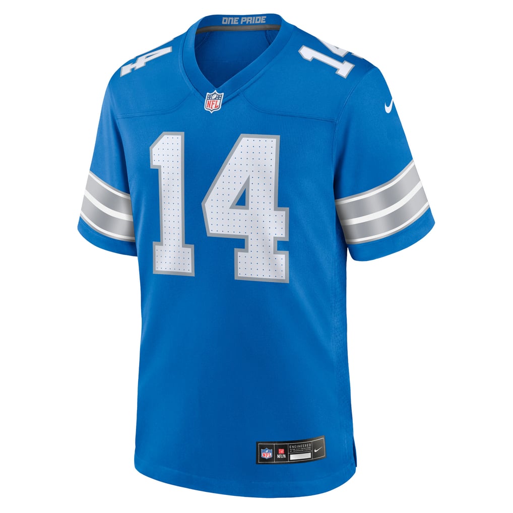 Men's Detroit Lions Amon-Ra St. Brown Nike Blue Game Jersey - Image 3