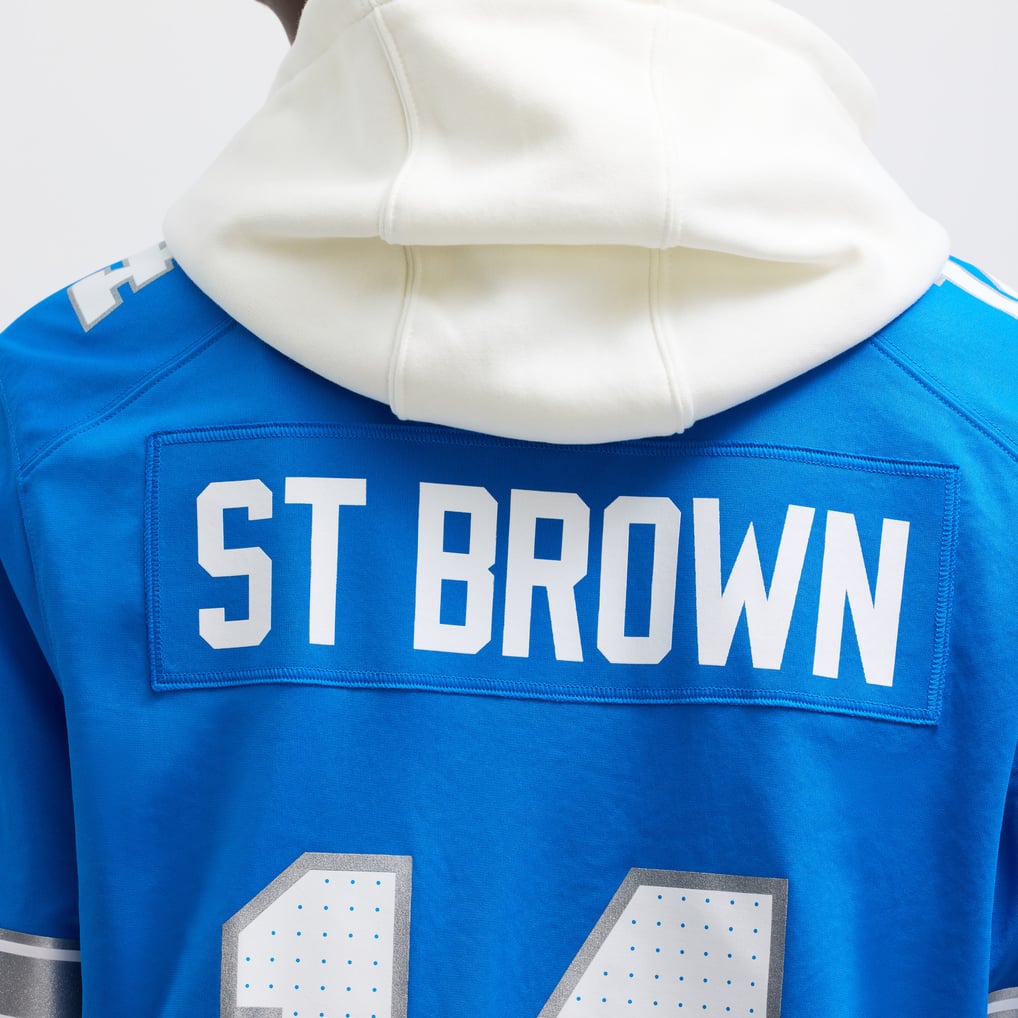Men's Detroit Lions Amon-Ra St. Brown Nike Blue Game Jersey - Image 9
