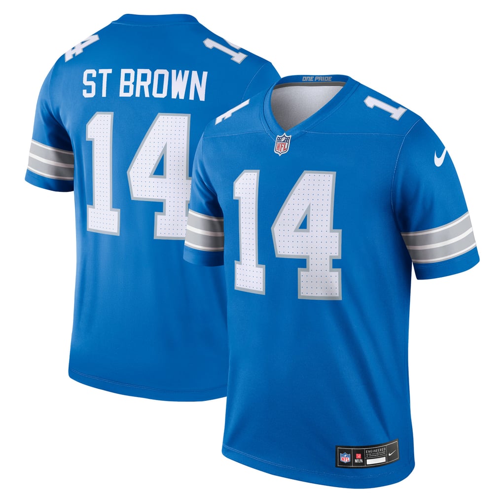 Men's Detroit Lions Amon-Ra St. Brown Nike Blue Legend Player Performance Top - Image 2