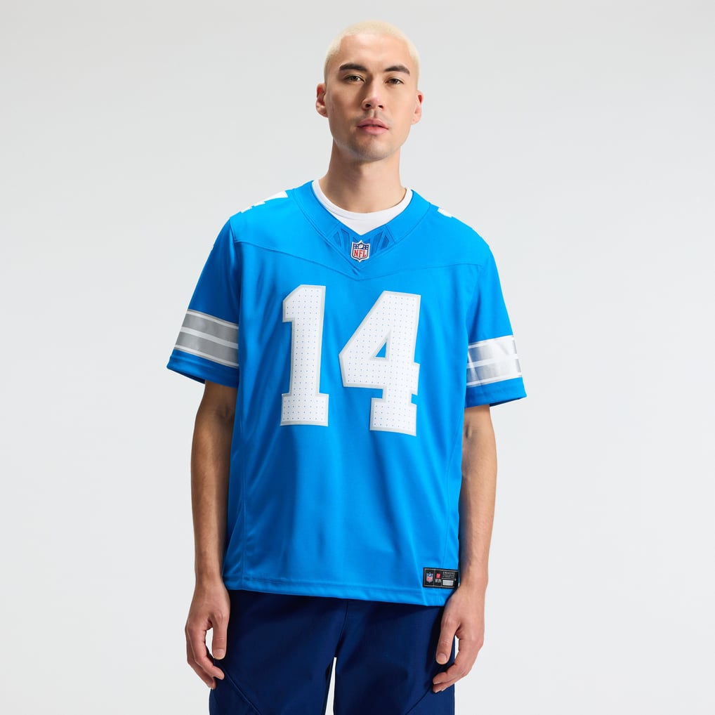 Men's Detroit Lions Amon-Ra St. Brown Nike Blue Team Vapor F.U.S.E. Stitched Limited Jersey - Image 3