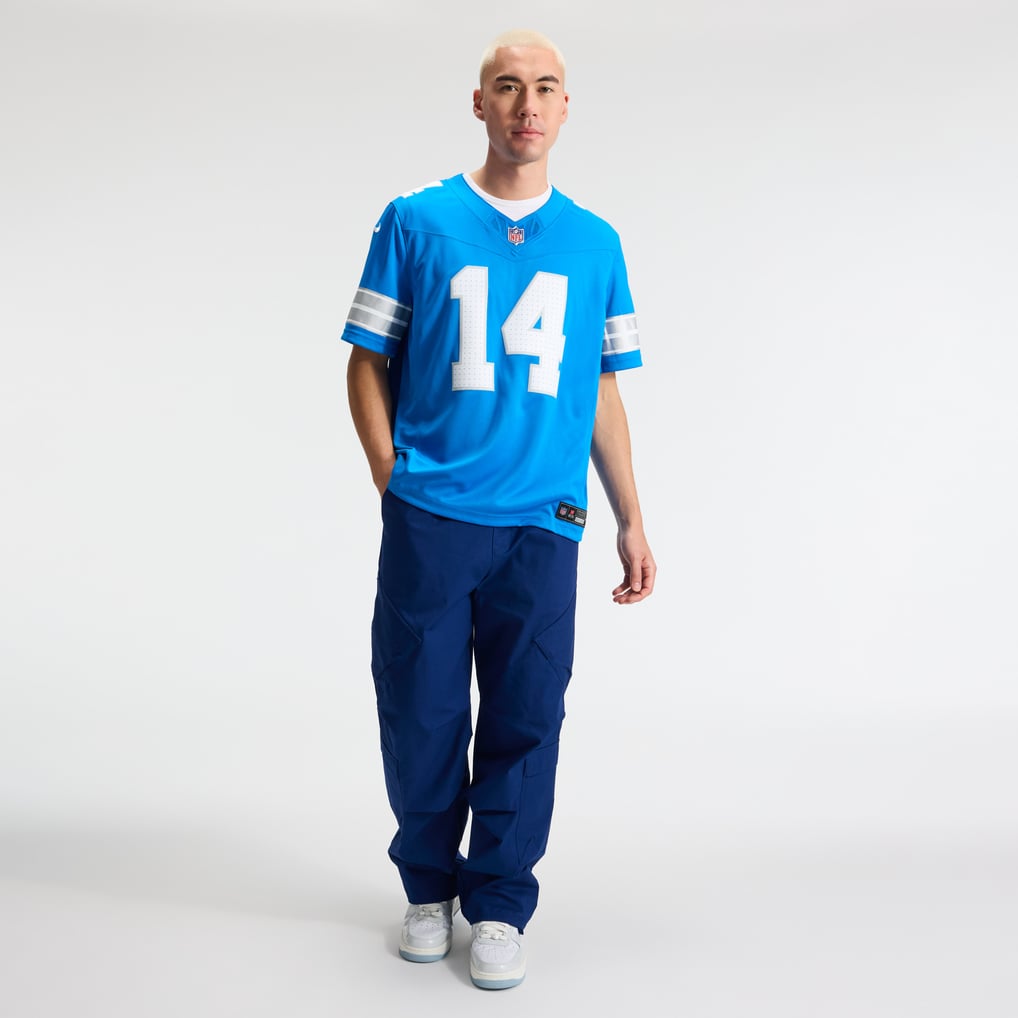 Men's Detroit Lions Amon-Ra St. Brown Nike Blue Team Vapor F.U.S.E. Stitched Limited Jersey - Image 5