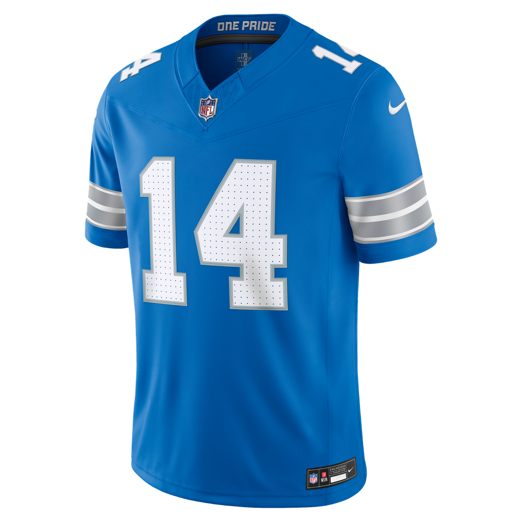 Men's Detroit Lions Amon-Ra St. Brown Nike Blue Team Vapor F.U.S.E. Stitched Limited Jersey - Image 7
