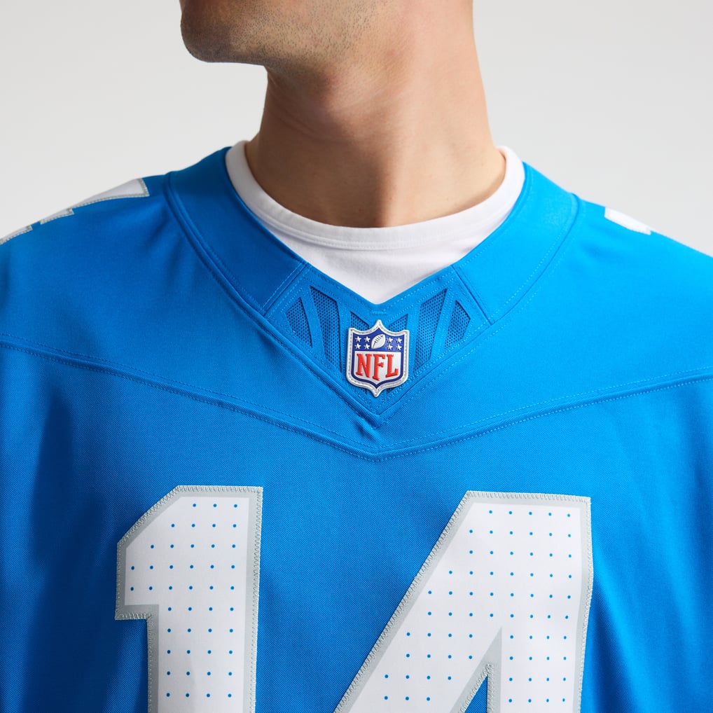 Men's Detroit Lions Amon-Ra St. Brown Nike Blue Team Vapor F.U.S.E. Stitched Limited Jersey - Image 9