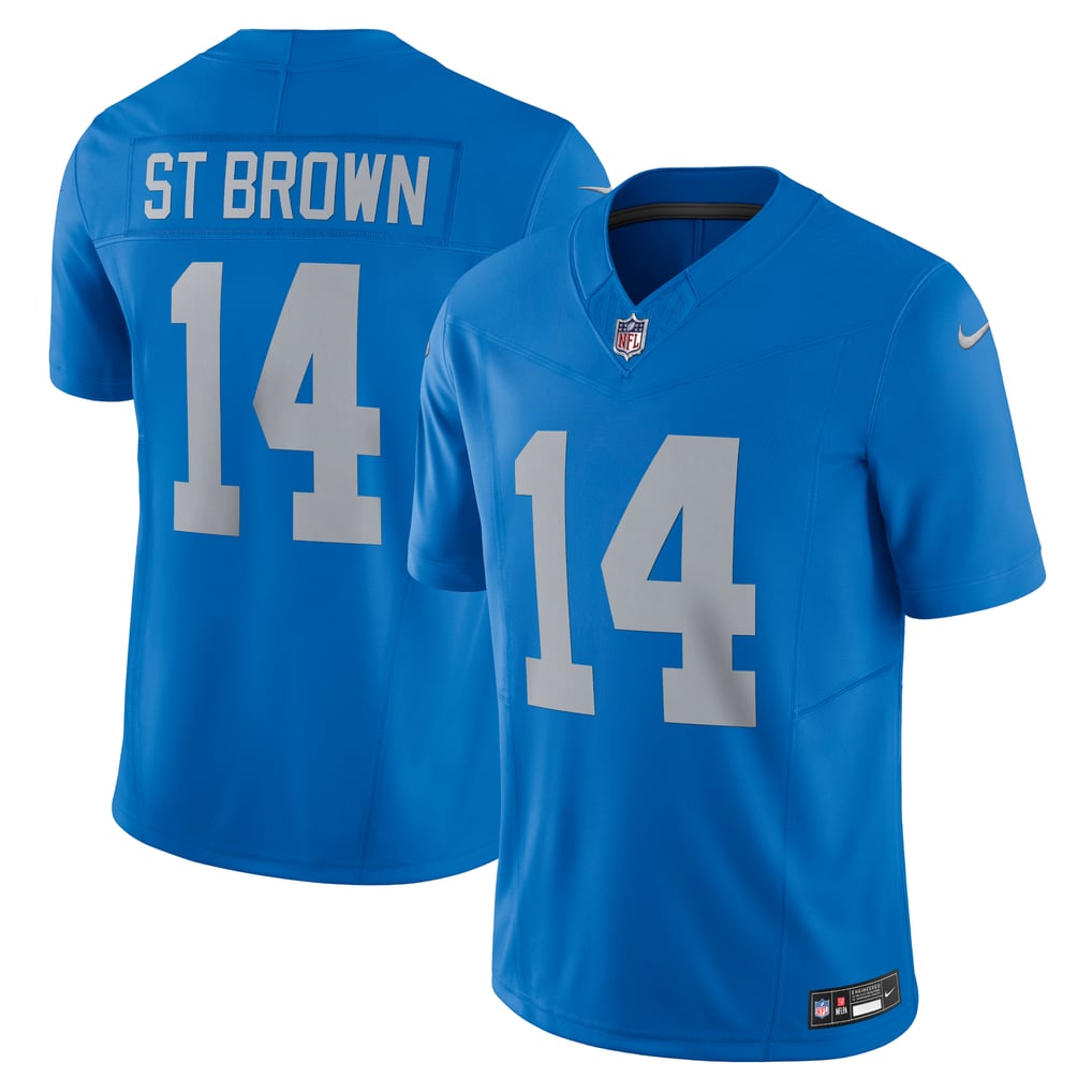 Men's Detroit Lions Amon-Ra St. Brown Nike Blue Vapor F.U.S.E. Alternate Limited Jersey - Image 2