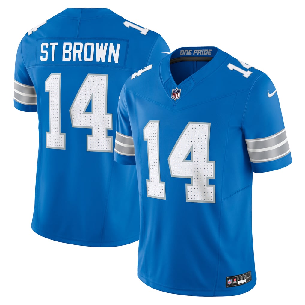 Men's Detroit Lions Amon-Ra St. Brown Nike Blue Vapor F.U.S.E. Limited Jersey - Image 2