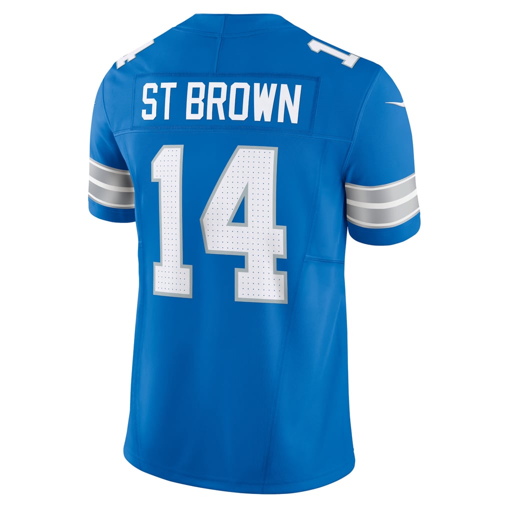 Men's Detroit Lions Amon-Ra St. Brown Nike Blue Vapor F.U.S.E. Limited Jersey - Image 4