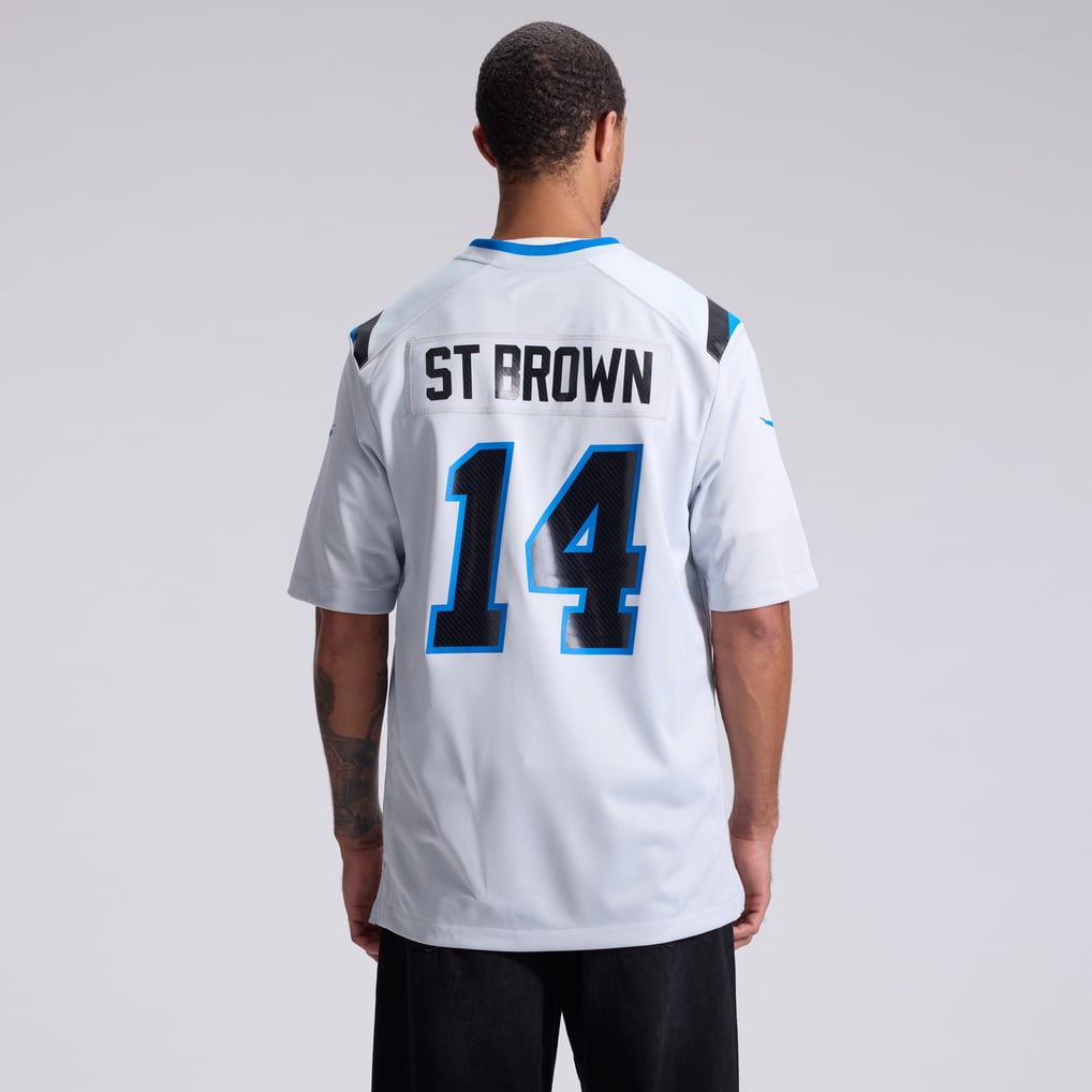 Men's Detroit Lions Amon-Ra St. Brown Nike Silver 2026 Rivalries Collection Game Jersey - Image 4