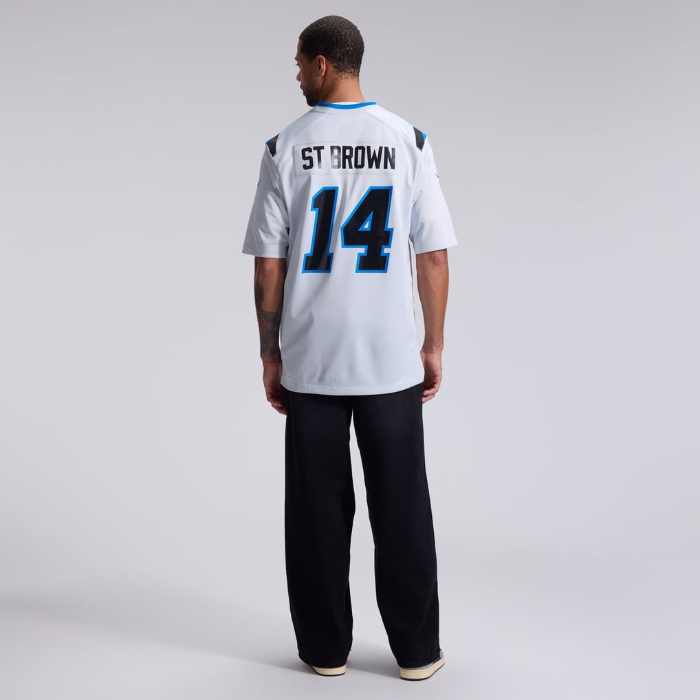 Men's Detroit Lions Amon-Ra St. Brown Nike Silver 2026 Rivalries Collection Game Jersey - Image 6