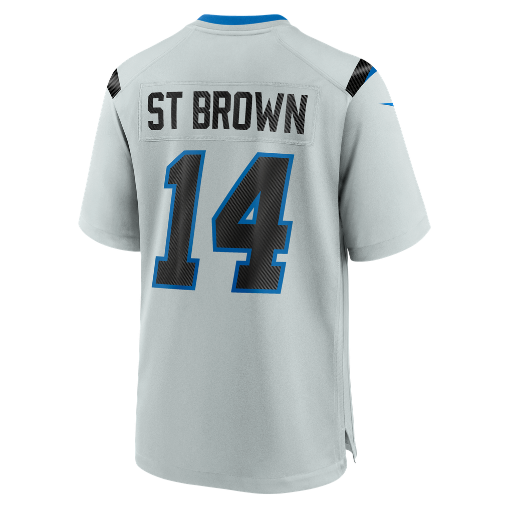 Men's Detroit Lions Amon-Ra St. Brown Nike Silver 2026 Rivalries Collection Game Jersey - Image 8