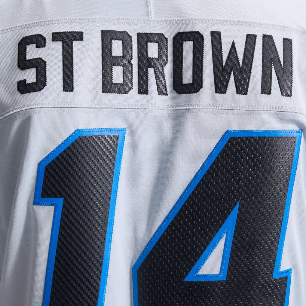 Men's Detroit Lions Amon-Ra St. Brown Nike Silver 2026 Rivalries Collection Stitched Limited Jersey - Image 12