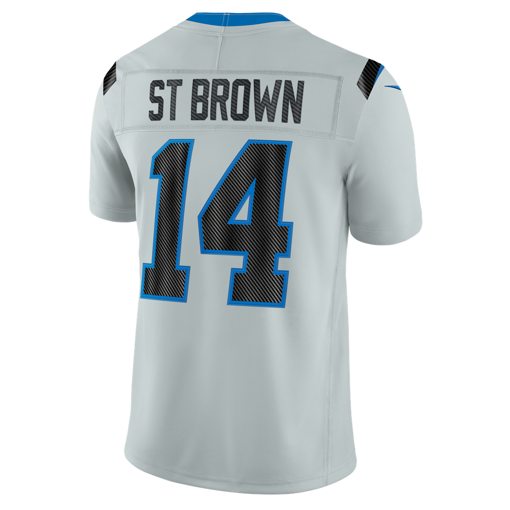 Men's Detroit Lions Amon-Ra St. Brown Nike Silver 2026 Rivalries Collection Stitched Limited Jersey - Image 8