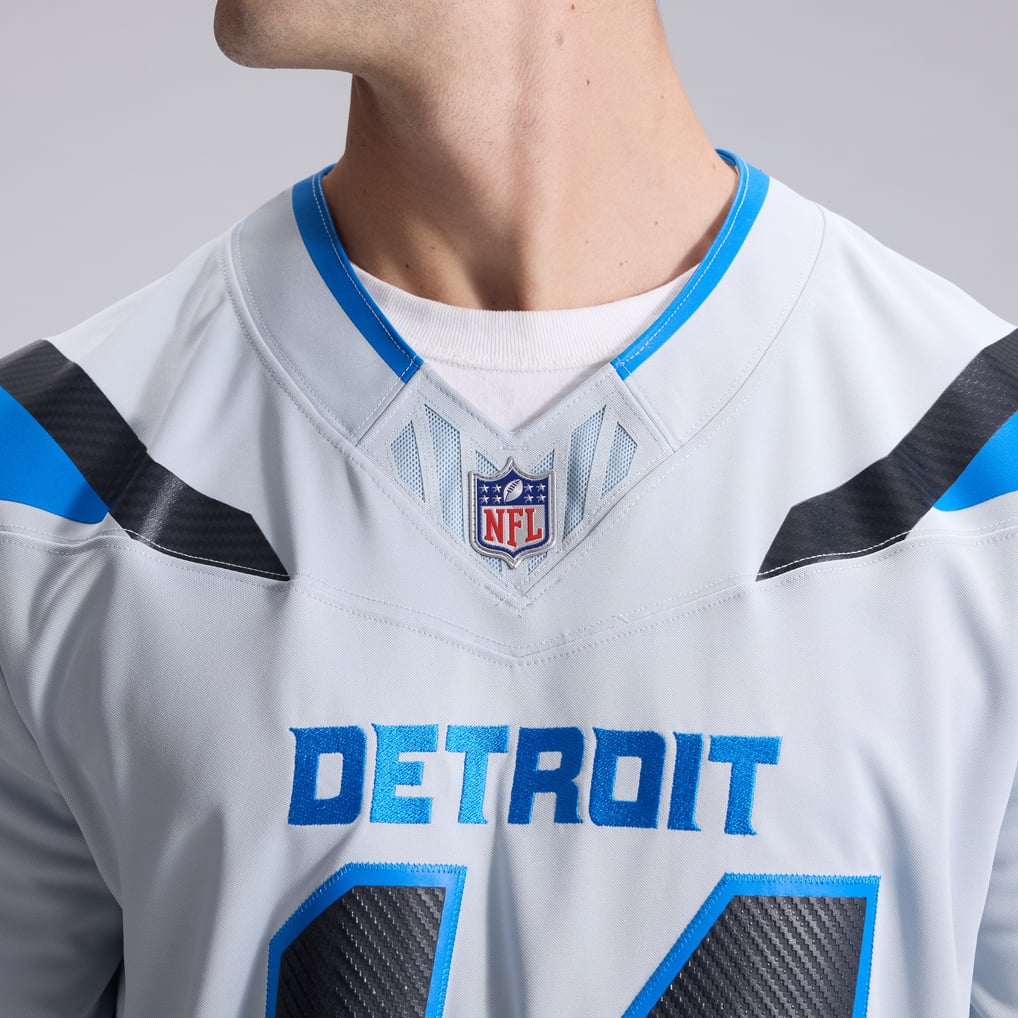Men's Detroit Lions Amon-Ra St. Brown Nike Silver 2026 Rivalries Collection Stitched Limited Jersey - Image 9