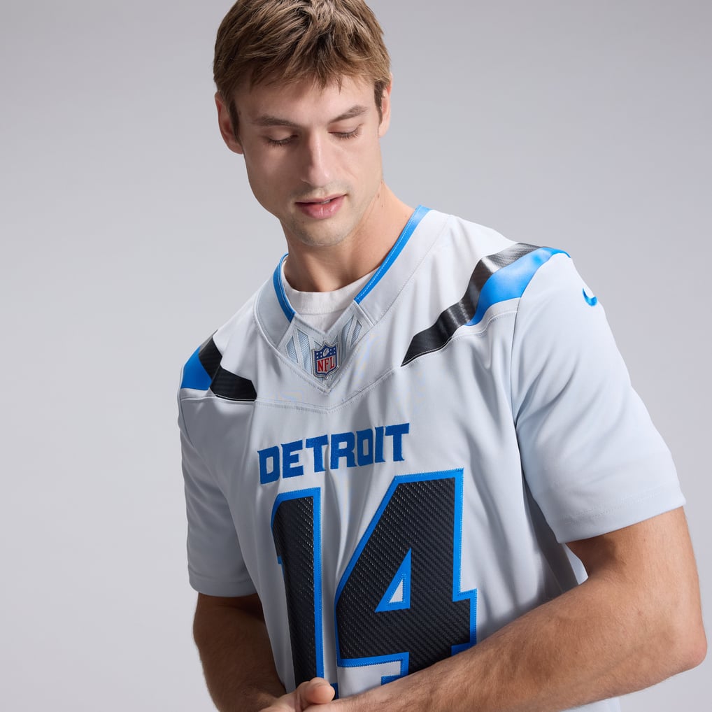 Men's Detroit Lions Amon-Ra St. Brown Nike Silver 2026 Rivalries Collection Stitched Limited Jersey - Image 10