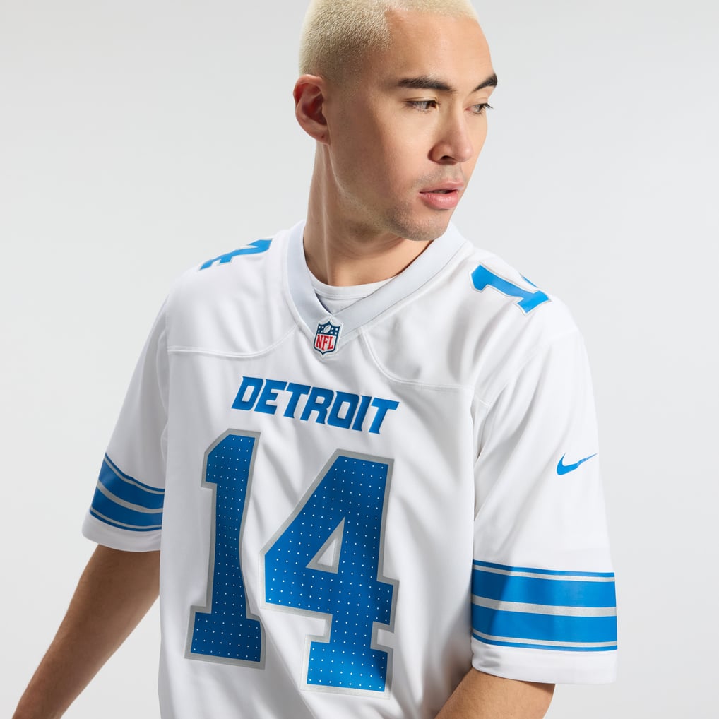 Men's Detroit Lions Amon-Ra St. Brown Nike White Game Jersey - Image 11