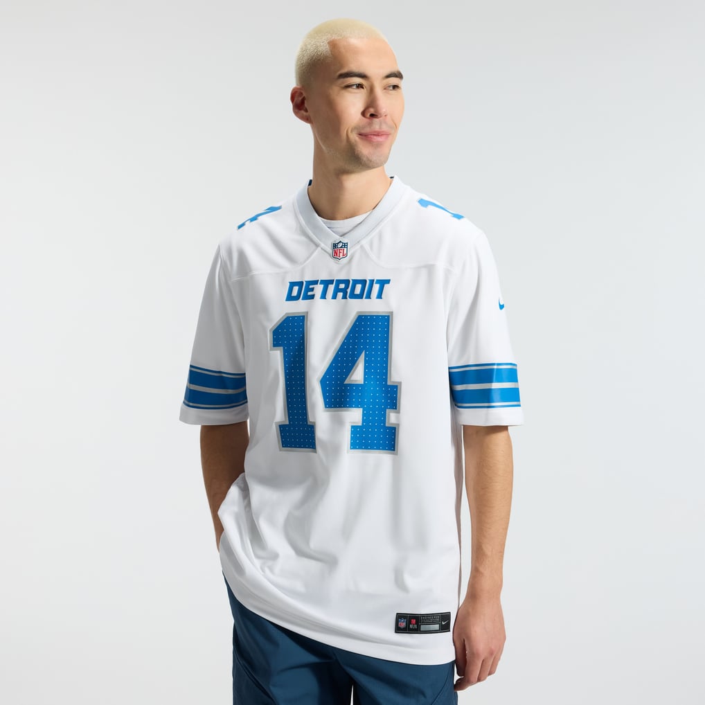 Men's Detroit Lions Amon-Ra St. Brown Nike White Game Jersey - Image 3