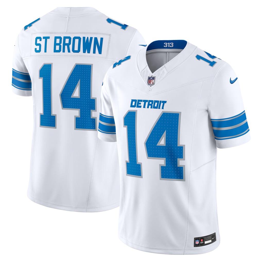 Men's Detroit Lions Amon-Ra St. Brown Nike White Vapor F.U.S.E. Limited Jersey - Image 2