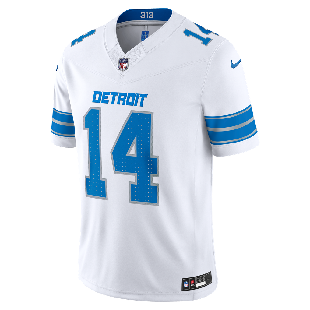 Men's Detroit Lions Amon-Ra St. Brown Nike White Vapor F.U.S.E. Stitched Limited Jersey - Image 3
