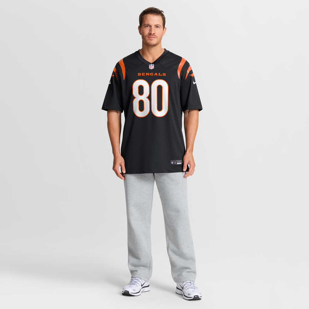 Men's Cincinnati Bengals Andrei Iosivas Nike Black Team Game Jersey - Image 8