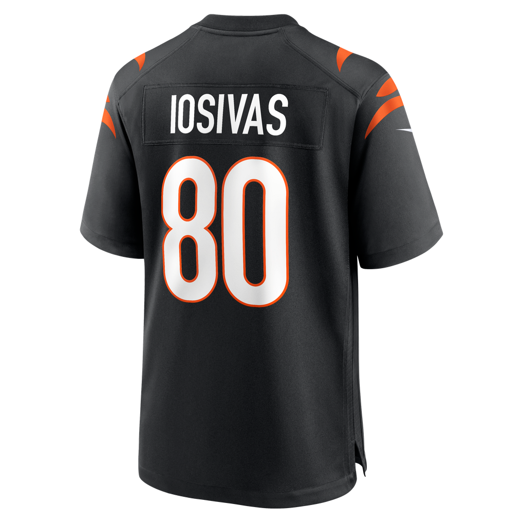 Men's Cincinnati Bengals Andrei Iosivas Nike Black Team Game Jersey - Image 4