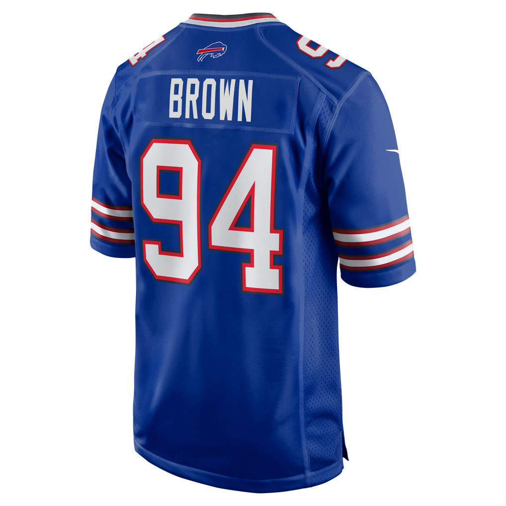 Men's Buffalo Bills Andrew Brown Nike  Royal  Game Jersey - Image 4