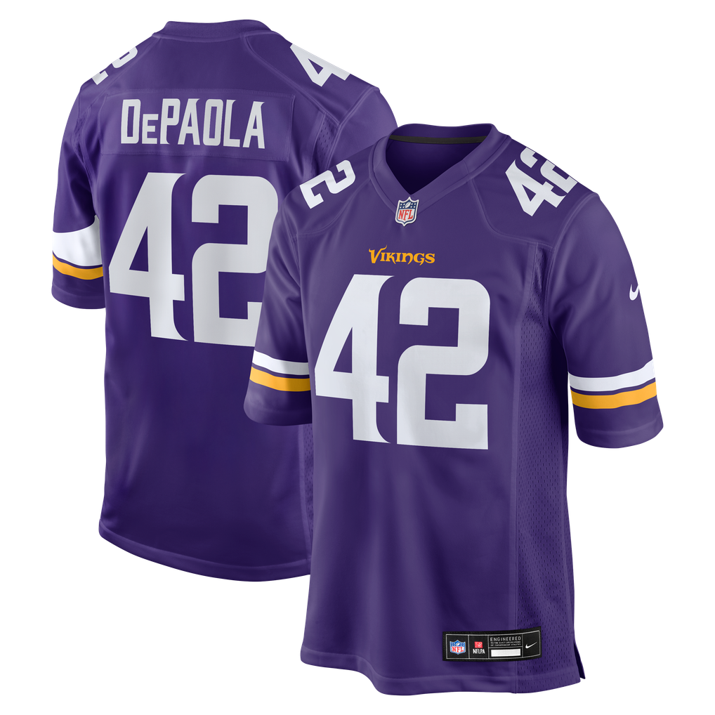 Men's Minnesota Vikings Andrew DePaola Nike Purple Game Jersey - Image 2