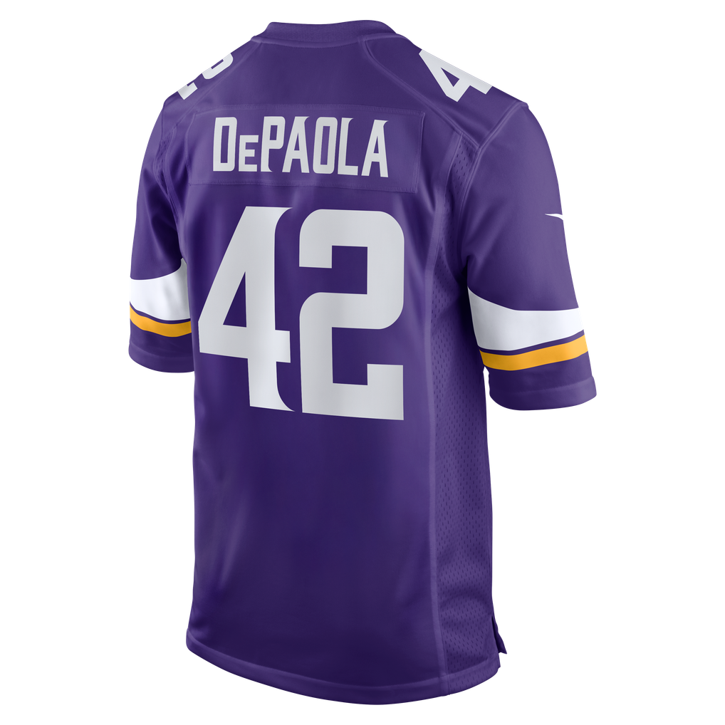 Men's Minnesota Vikings Andrew DePaola Nike Purple Game Jersey - Image 4