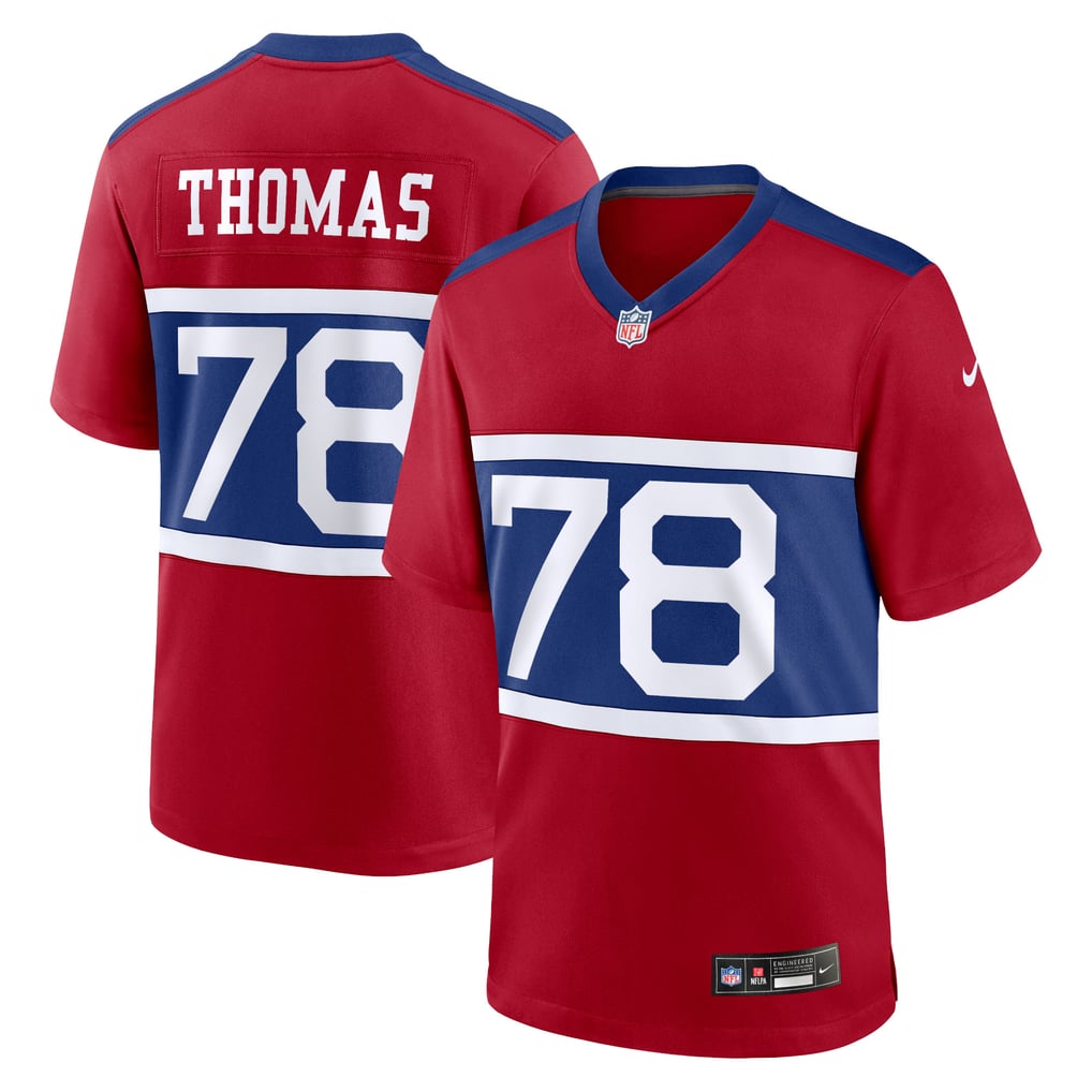 Men's New York Giants Andrew Thomas Nike Century Red Alternate Player Game Jersey - Image 1