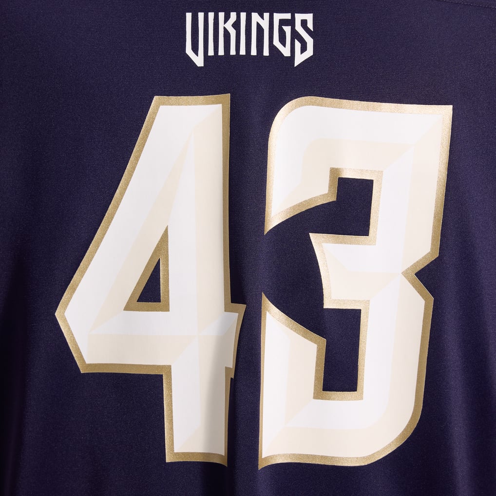 Men's Minnesota Vikings Andrew Van Ginkel Nike Purple 2026 Rivalries Collection Game Jersey - Image 17