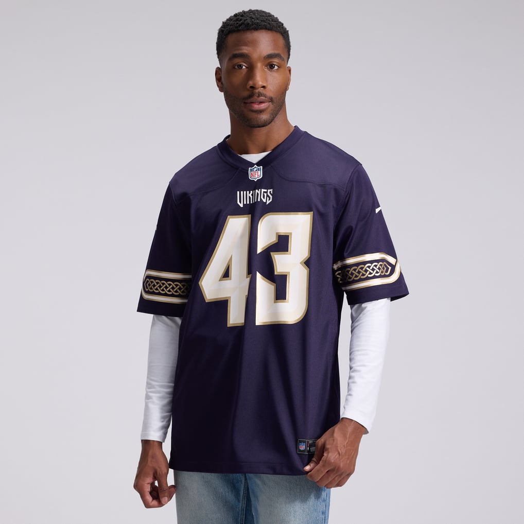 Men's Minnesota Vikings Andrew Van Ginkel Nike Purple 2026 Rivalries Collection Game Jersey - Image 3