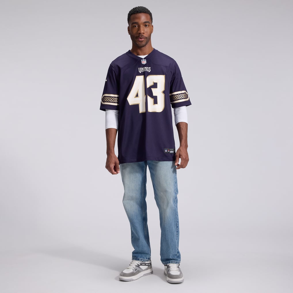 Men's Minnesota Vikings Andrew Van Ginkel Nike Purple 2026 Rivalries Collection Game Jersey - Image 5