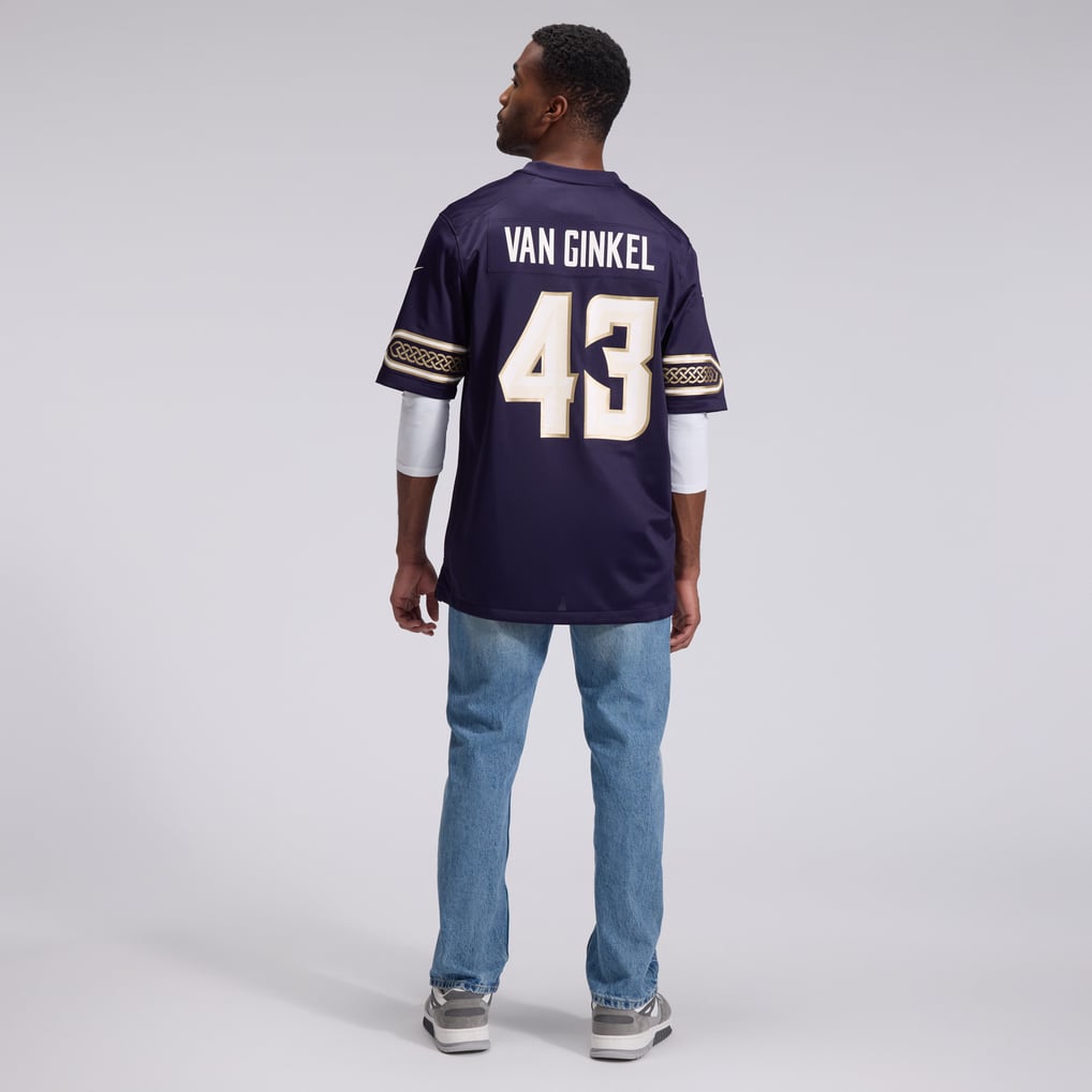 Men's Minnesota Vikings Andrew Van Ginkel Nike Purple 2026 Rivalries Collection Game Jersey - Image 6