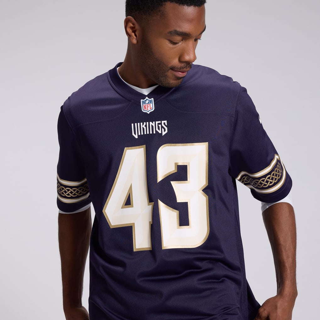 Men's Minnesota Vikings Andrew Van Ginkel Nike Purple 2026 Rivalries Collection Game Jersey - Image 10