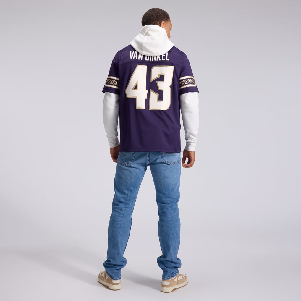Men's Minnesota Vikings Andrew Van Ginkel Nike Purple 2026 Rivalries Collection Stitched Limited Jersey - Image 6