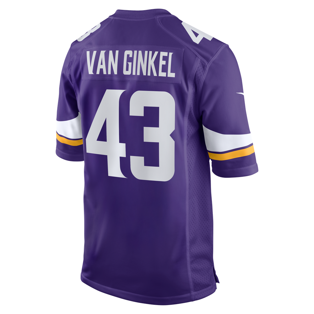 Men's Minnesota Vikings Andrew Van Ginkel Nike  Purple Team Game Jersey - Image 4