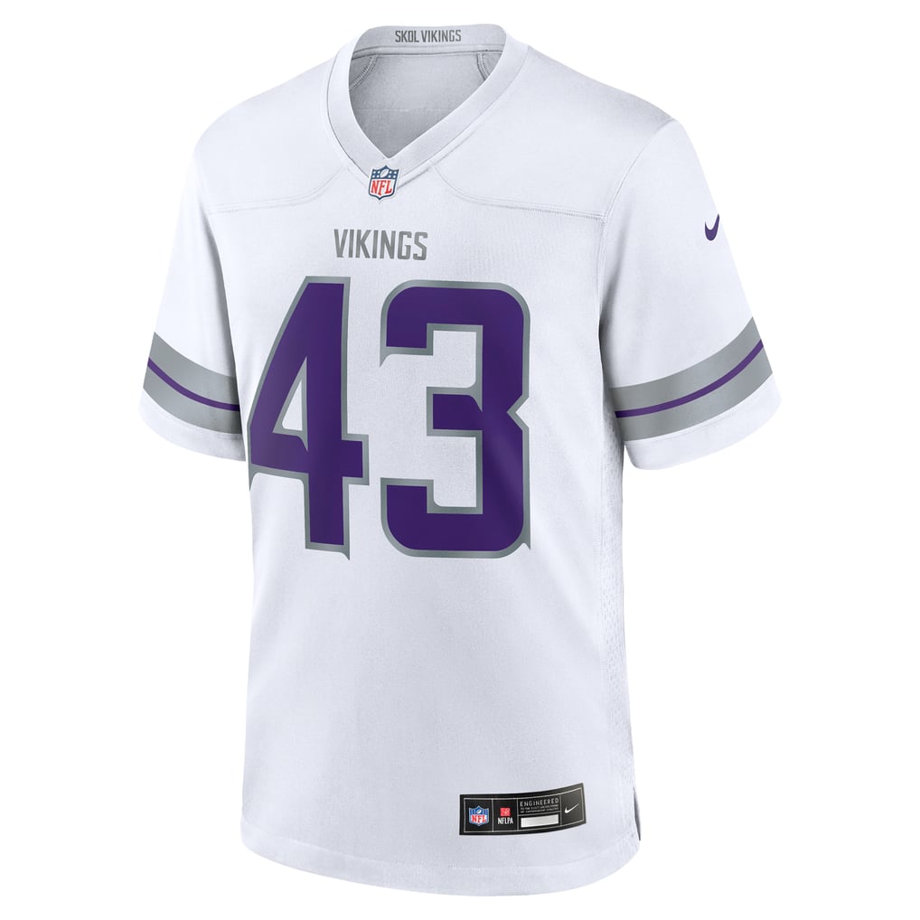 Men's Minnesota Vikings Andrew Van Ginkel Nike White Alternate Game Jersey - Image 3