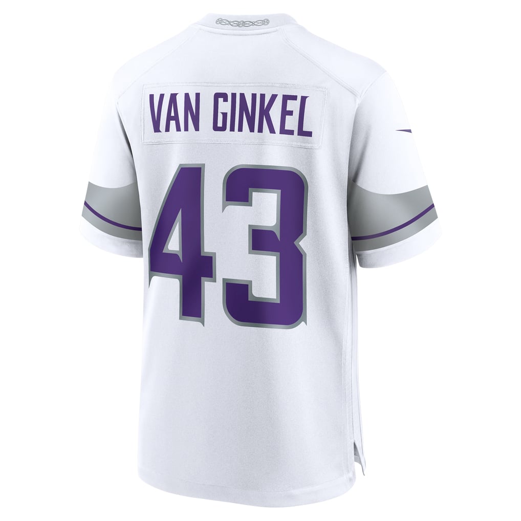 Men's Minnesota Vikings Andrew Van Ginkel Nike White Alternate Game Jersey - Image 4